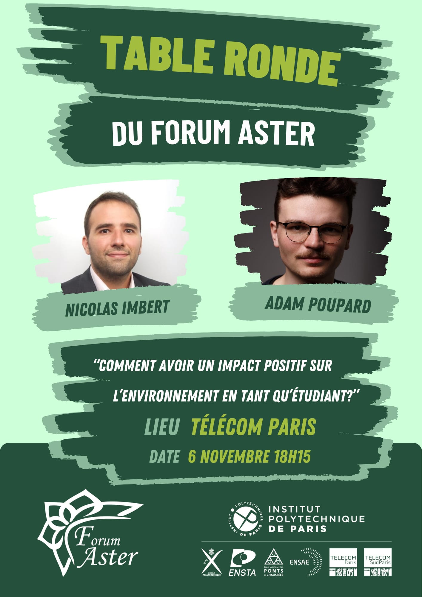 Table ronde du Forum Aster: Comment avoir un impact positif sur l'environnement en tant qu'étudiant ?